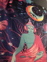 Tapiz de Mandala indio con forma de seta, colgante de pared con diseño psicodélico de Psilocybin, estilo bohemio, gitano, brujería