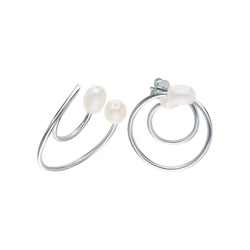 

Silver earrings with pearls sunlight sample 925
