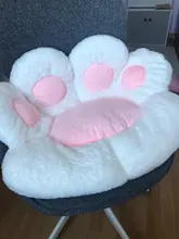 Almohada Kawaii de felpa con forma de pata de gato para niños, cojín de felpa con diseño de Animal para decoración de silla de casa o sofá