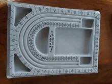 Placa de cuentas flocadas para fabricación de joyas, accesorios de pulsera, abalorios, herramientas de medición, diseño de joyería, bricolaje, 1 Uds.