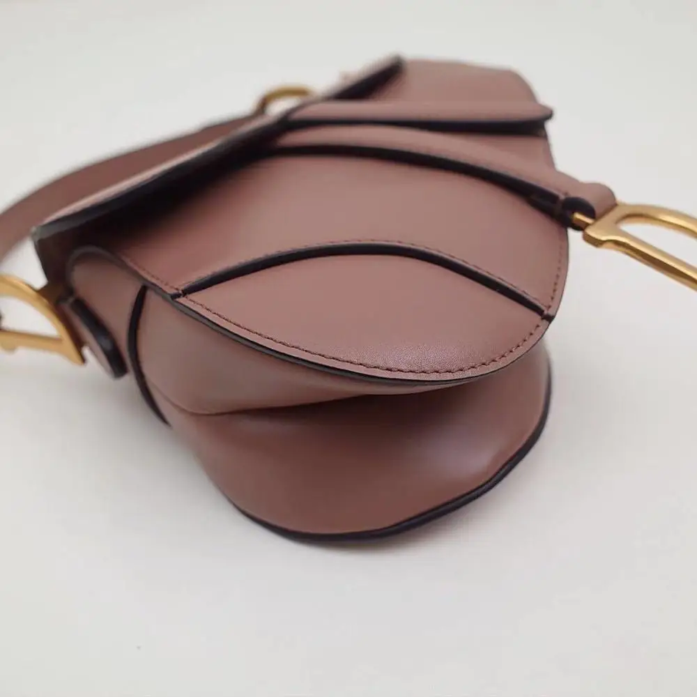 Стиль D сумка, женская сумка из натуральной кожи, высокое качество, модная женская сумка на одно плечо, роскошная модная сумка - Цвет: brown