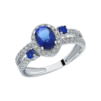 

Silver ring with zirconium, sieve and cubic zirconium sunlight sample 925