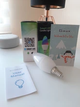Tuya Smart Wifi LED Bulb E14, RGB Dimmable Light Bulb 4W, , Work with Alexa Echo Google