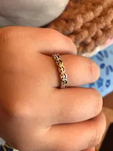 Color plateado antiguo Multi cadenas de cara sonriente y feliz anillo para las mujeres lindo Simple geométrico Smiley caras ajustable anillos A835