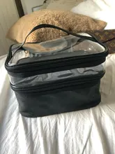 Bolsa de maquillaje transparente multifunción para viaje, organizador de artículos de tocador con diamantes de moda, resistente al agua, almacenamiento de maquillaje para mujer