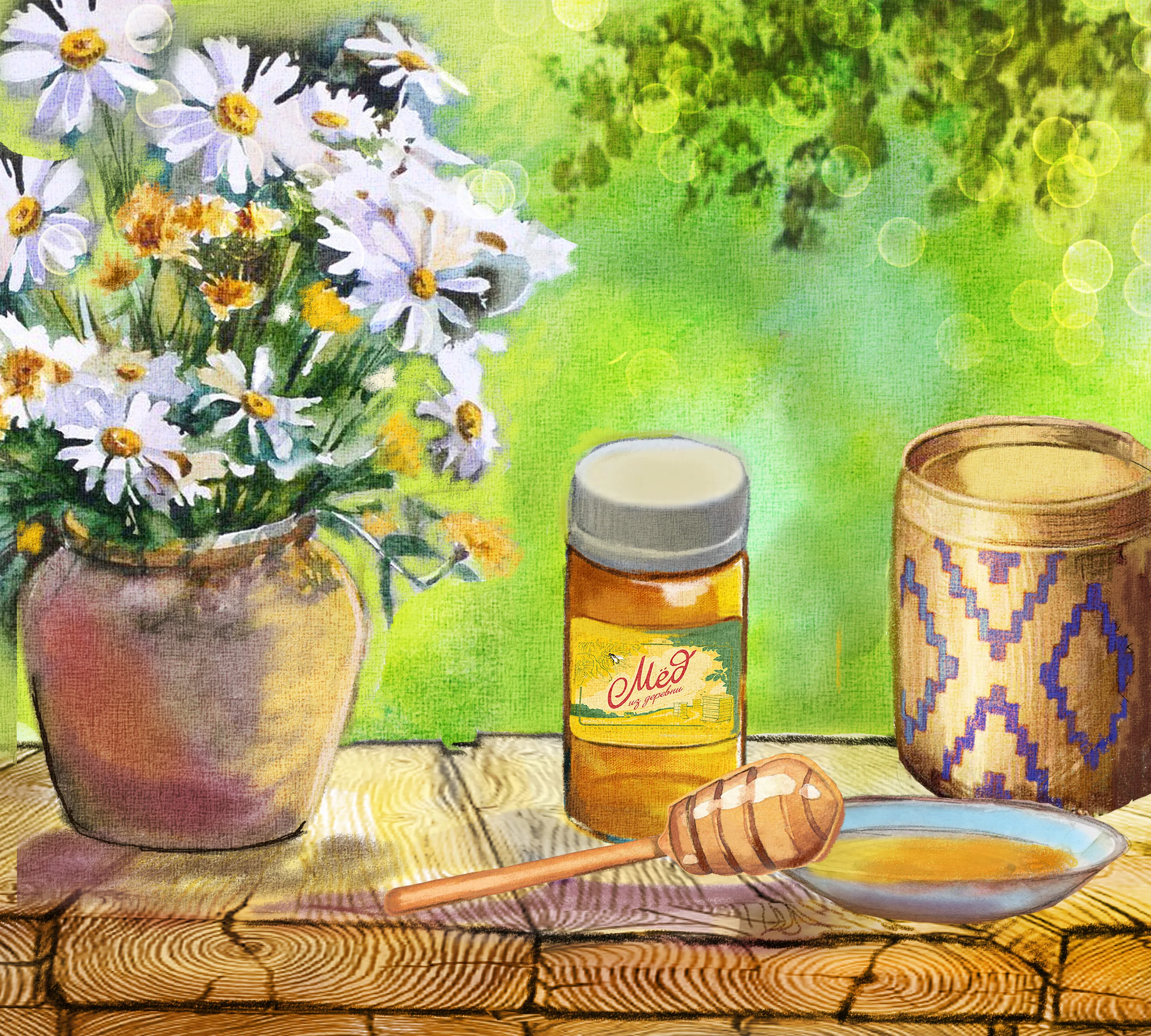 Flower Honey (multi-grass) from the village of 420 gr.