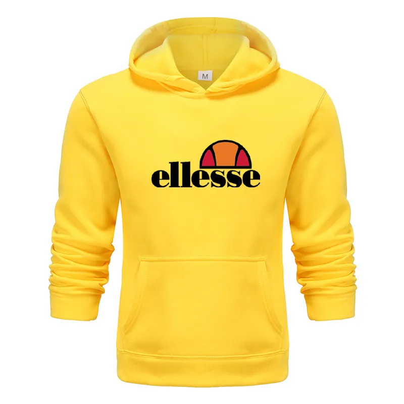 Yellow-Hoodie Брендовый спортивный костюм с принтом, модные толстовки для мужчин, спортивная одежда из 2 предметов, комплекты из плотной шерсти с капюшоном+ штаны, спортивный костюм для мужчин - Цвет: Yellow-Hoodie