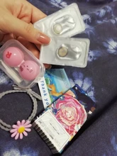 MOONZI Roma gato gris suave lente de contacto pupila pequeña lentes de contacto de color para los ojos anual grados 2 unids/par miopía receta