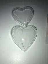 2 unids/lote 65/80mm DIY claro plástico baño bomba forma de corazón de molde acrílico molde nuevo