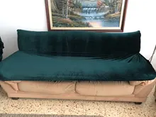 Bed-Cover Couch-Protector Armless Sofa Plush-Fabric Bench Elastic Cheap Size