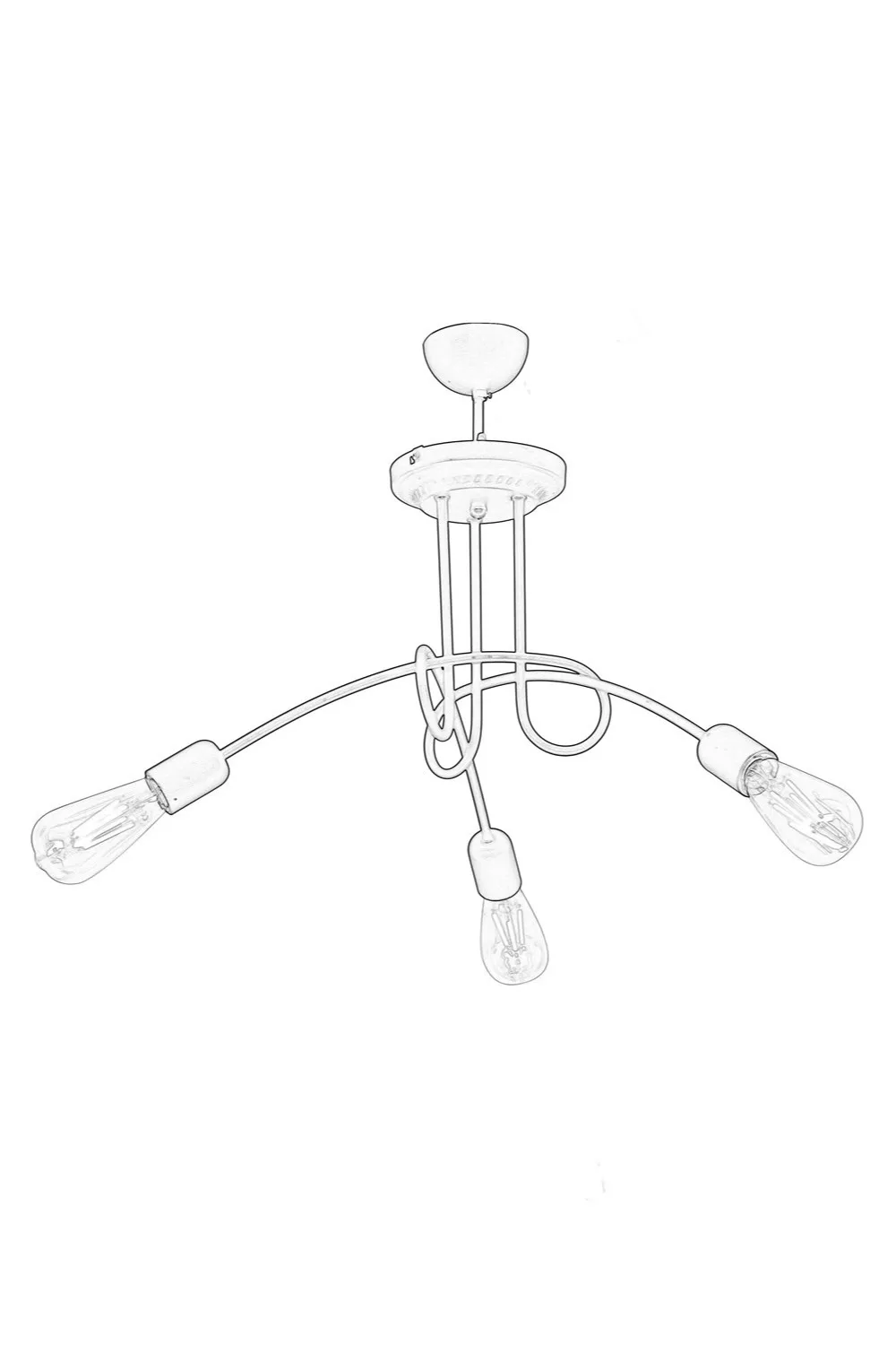 AVONNI AV-4210-3BSY черная окрашенная современная люстра, E27, металл