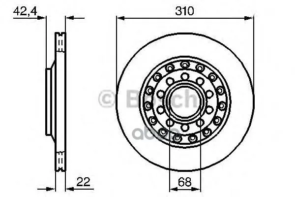 Тормозной Диск Задний Bosch арт. 0986479062
