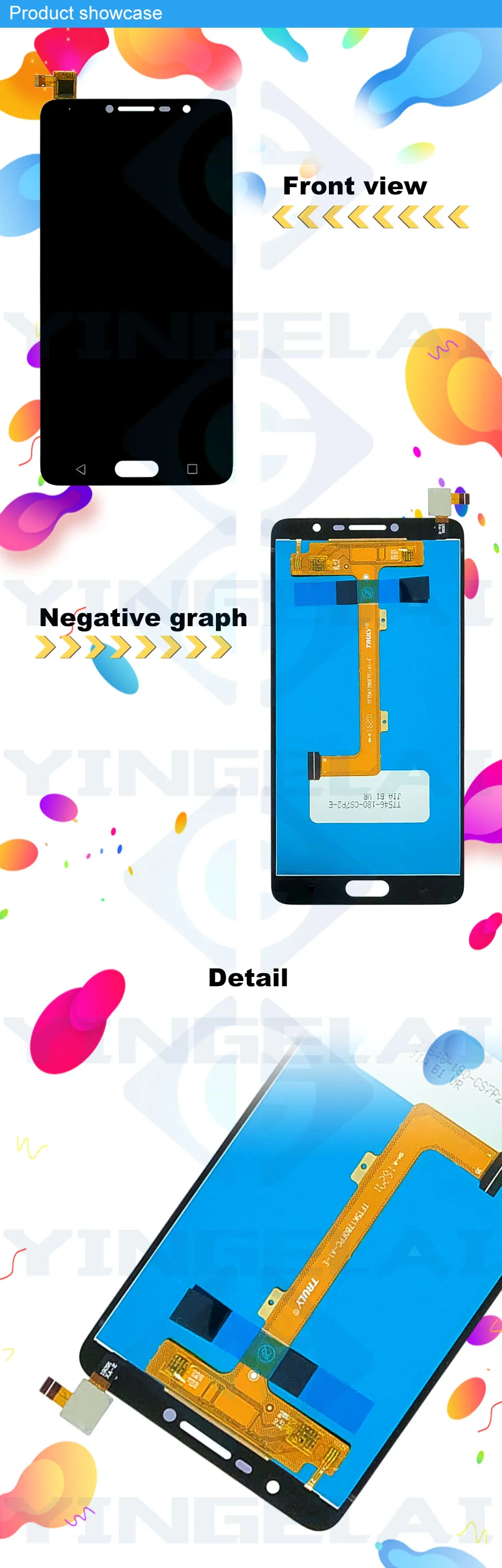 20шт для Alcatel One Touch Pop 4S 5095 OT5095 5095B 5095I 5095K ЖК-дисплей с сенсорным экраном дигитайзер включает бесплатную доставку DH