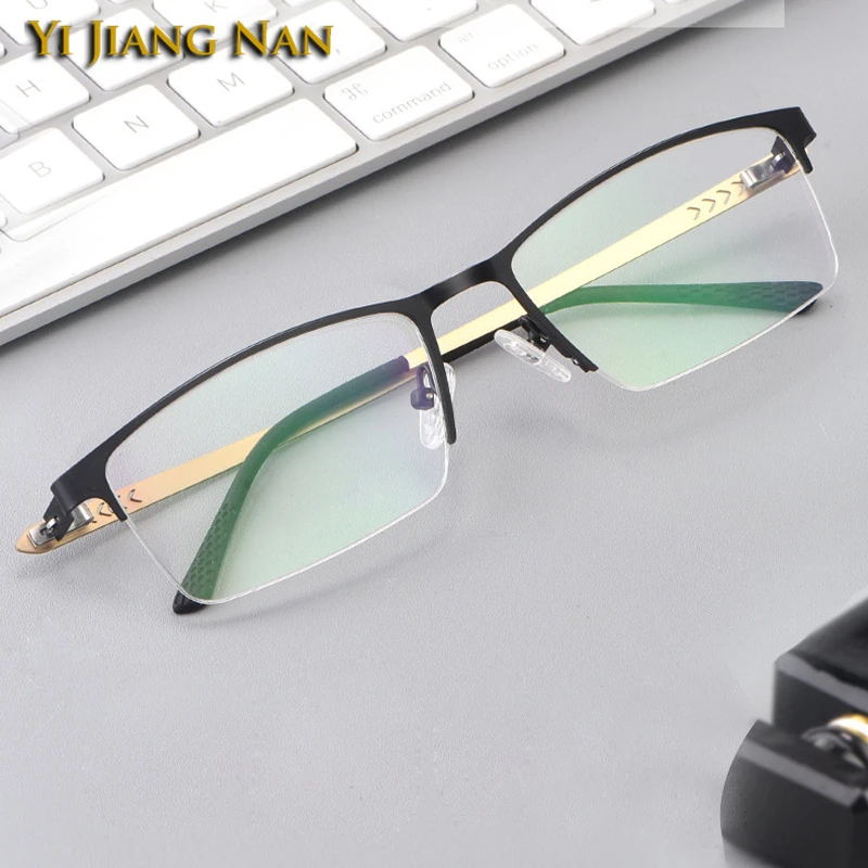 Optical Eyewear Half Frame Gafas Vista Hombre Clear Lenses Men Classic Prescription Oculos De Grau for Women - AliExpress