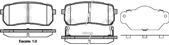 1288 02_=Fdb4114 [583024de00]!Колодки Дисковые З Kia Carnival 2.7i V6/2.9 Crdi 06 Remsa 128802 Remsa арт. 128802