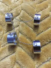 Anillos Pop Punk para hombre y mujer, cadena ajustable multicapa, cuatro anillos abiertos para dedos, de aleación, giratorios, regalo de fiesta