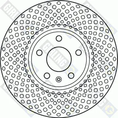 Диск тормозной AUDI A4 07-/A5 07-/Q5 08- передний D=320мм. GIRLI