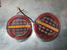 MICTUNING-Luz LED redonda para remolque, luz ámbar de 5,3 pulgadas con luz de freno/DRL/ Flow, señal de giro ámbar para coche, camión, barcos, Buses y furgonetas, 2 uds.