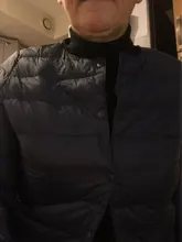 Abrigo de plumón ultraligero para mujer, chaqueta de plumón de pato sin cuello redondo, acolchado, portátil, novedad de invierno 2020