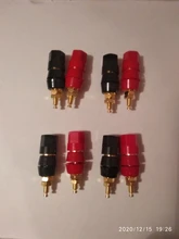 1 par (negro + rojo) de terminales Rojo Negro amplificador de conector Terminal de encuadernación conector tipo Banana para altavoz Jack adaptador de enchufe