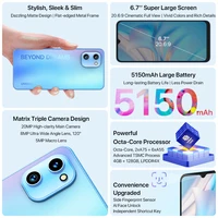 UMIDIGI A13S wersja globalna Android 11 Smartphone 6.7 "HD + wyświetlacz 4GB 32GB 64GB 5150mAh bateria 16MP tylna kamera telefon 2
