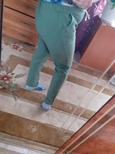 Garemay-pantalones de lino y algodón para mujer, pantalón holgado para mujer, pantalón informal de Color sólido, Harem, Capri de talla grande para mujer