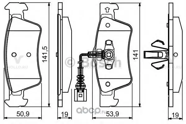0986495115 BOSCH ДИСКОВЫЕ КОЛОДКИ