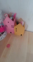 Soporte de escritorio para lápiz de madera con forma de Casa creativa, organizador de lápiz, contenedor, cepillo, papelería, escuela, suministros de oficina