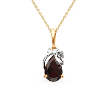 

Gold pendant with Garnet sunlight