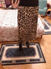 Leopard-Skirt Maxi Elastic Chiffon DF650 Long Beach-Printed Women Casual Summer Waist