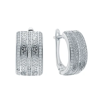 

Silver earrings with cubic zirconium sunlight sample 925