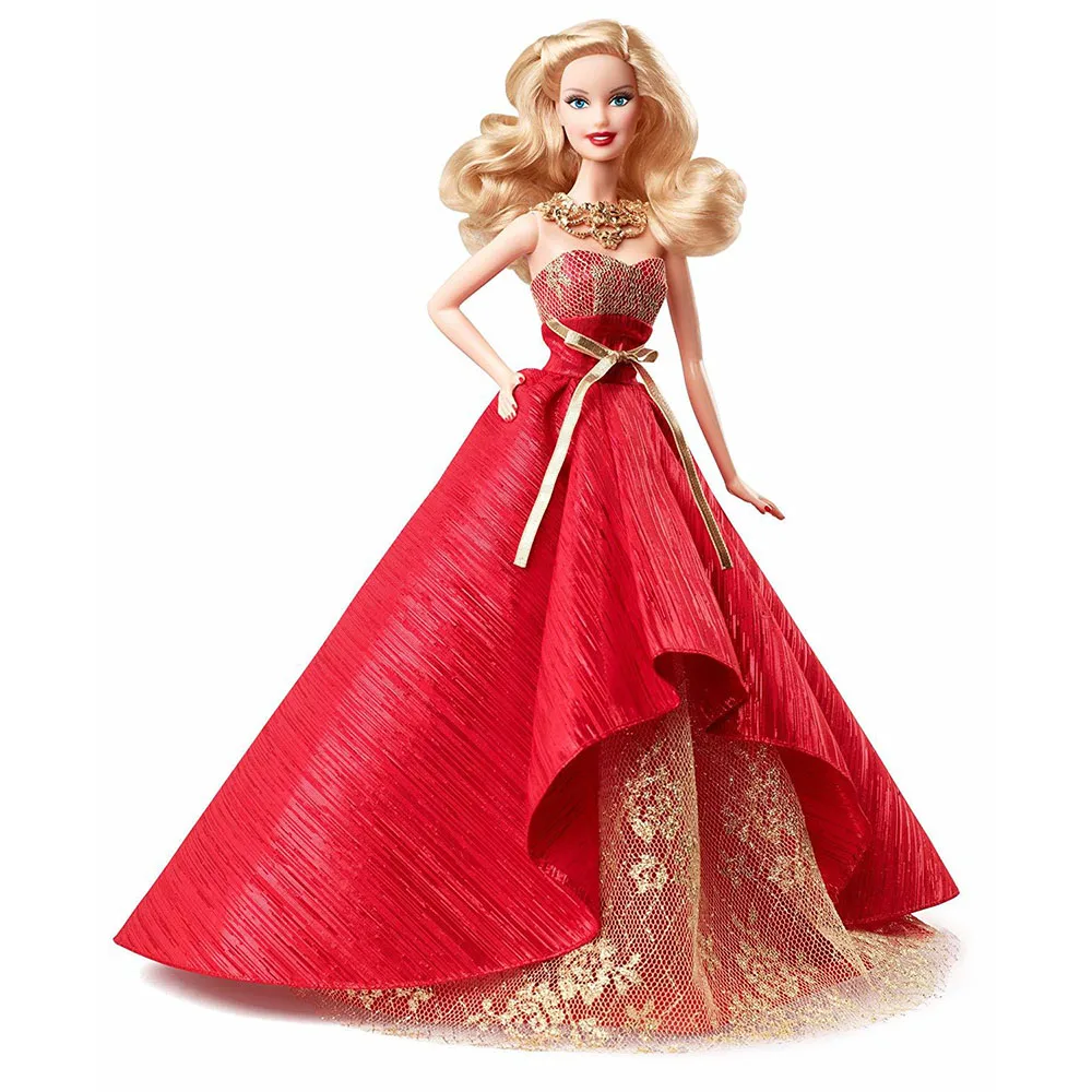Красный Кукла Barbie Коллекционная Holiday - Цвет: Красный