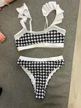 Bikini de cintura alta, bañador sexy de mujer, traje de baño femenino de banda, bikini de tanga brasileño, conjunto de bikini, ropa de baño del 2020