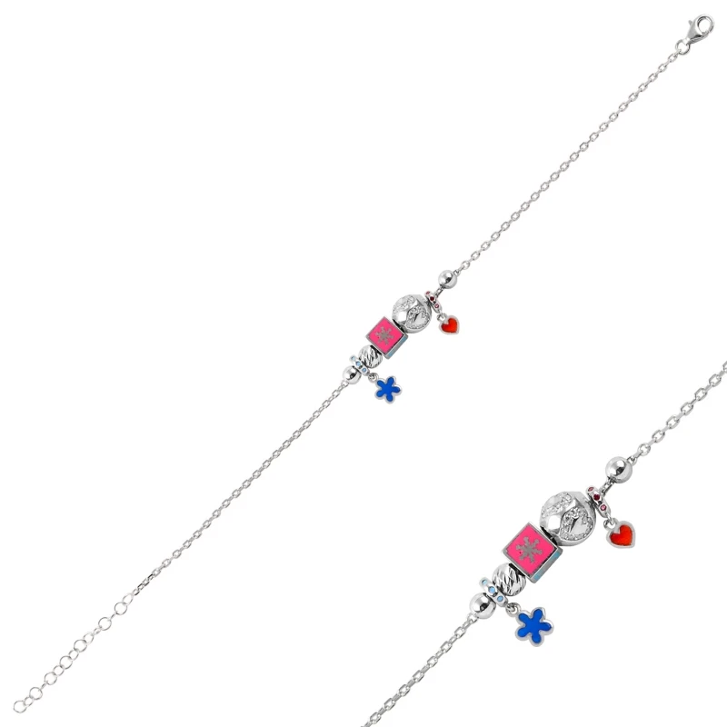 

Silver 925 Sterling Zircon Cubic Zirconia Moving Piece Bracelet