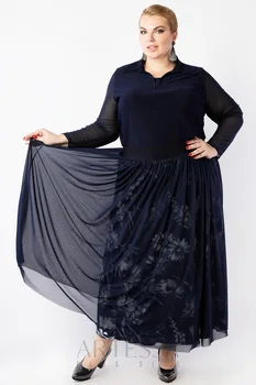 

Skirt artessa plus size, well-silhouette, long maxi, viscose.