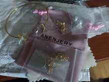 Anenjary-pendientes de plata de ley 925 con forma de estrella, aretes de cadena larga, S-E1443 completo