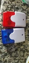 Minisirena estroboscópica de seguridad para el hogar, alarma de sonido con luz roja y azul, con cable y enchufe europeo, 12V, 24V, 220V, 110DB