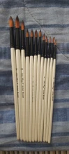 Pinceles para pintar con acuarela, accesorio de pelo, nailon, para manualidades, aprendizaje pintura al oleo, acrílica, suministros, juego de 12 unidades