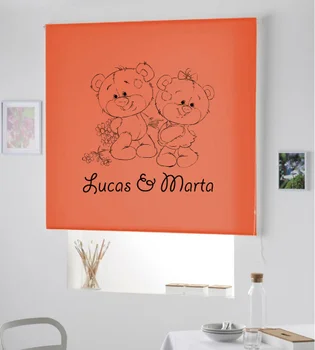

Blind Iroa customizable Infant/Bears Lucas and Marta! ROLLER BLINDS TRANSLUCENT! (ORANGE 100X175)
