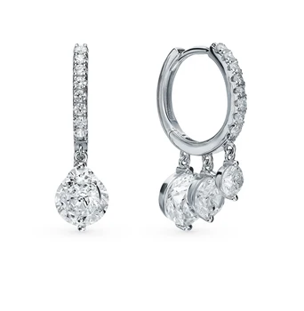 

Silver earrings with cubic zirconia sunlight sample 925