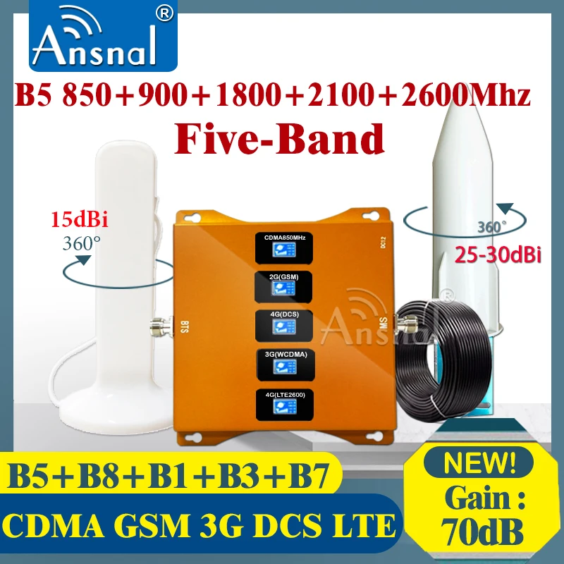 B5 850 900 1800 2100 2600Mhz Five-Band 4G Cellular