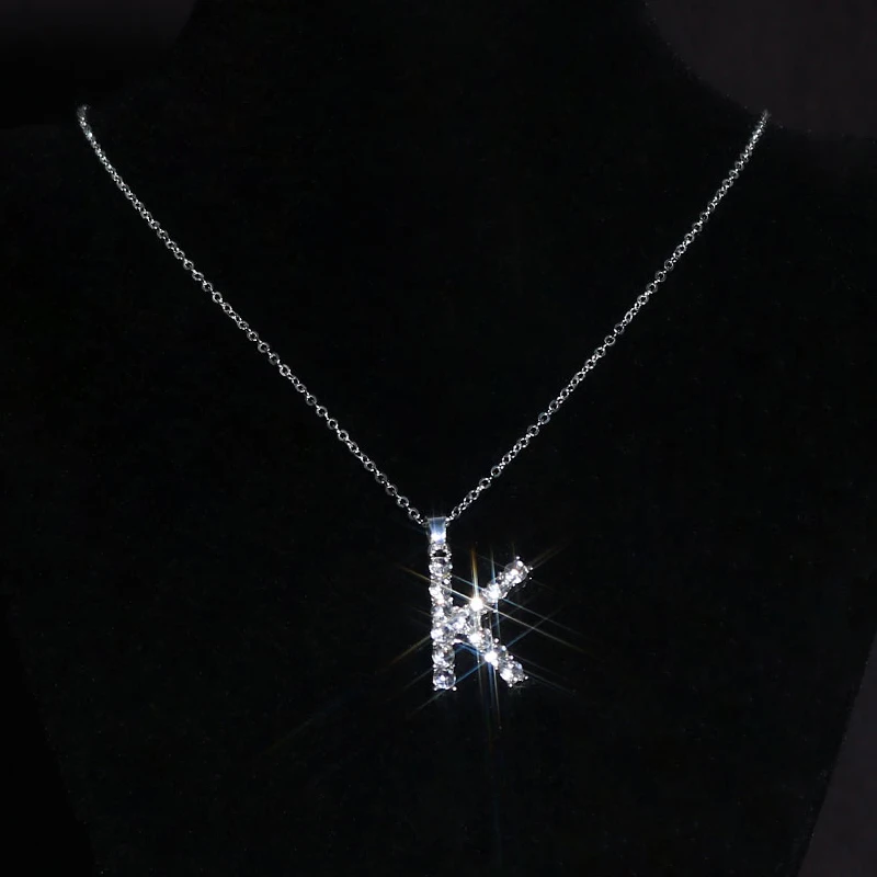 Initial Letter Pendant Necklace 