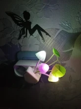 Luminaria-Lamp Mushroom Night-Light Us-Plug LED Induction-Dream Novelty Fungus 220V EU