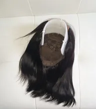 Pelucas de cabello humano brasileño Remy para mujeres negras, 4x4 transparente con cierre de encaje Bob, peluca recta de encaje 4x4, 150 de densidad