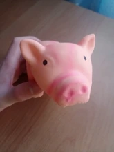 1Pc Cute Rubber Sound Pig Grunting Squeak Latex Pet Chew Toys for Dog Squeaker Chew Training