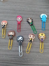 Marcapáginas de película para libros, Clips de papel para maestro de la escuela, punto de libro suministros de oficina, amigos, regalo de Navidad, 8 Uds.