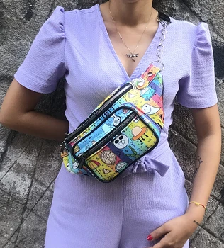 

Ghost Collage Waist Bag Brand New Halloween Decoration Party Cartoon Pumpkin Witch Skeleton Ghost Linen Totes Sweets Cookies