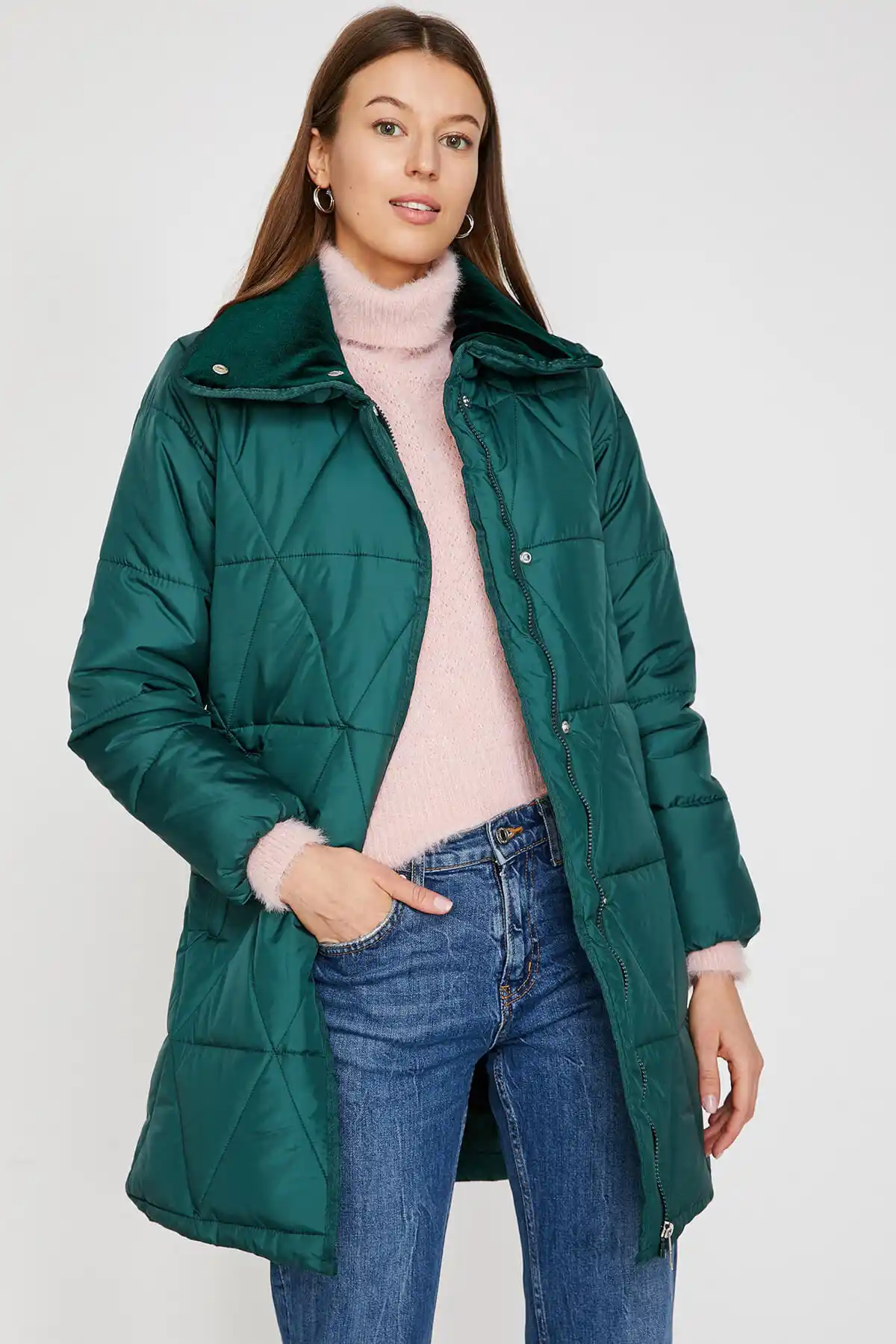 casaco verde feminino