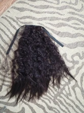 TALANG-coleta de pelo rizado largo de 22 pulgadas, resistente al calor, cola de pelo sintético con cordón, extensiones de cabello