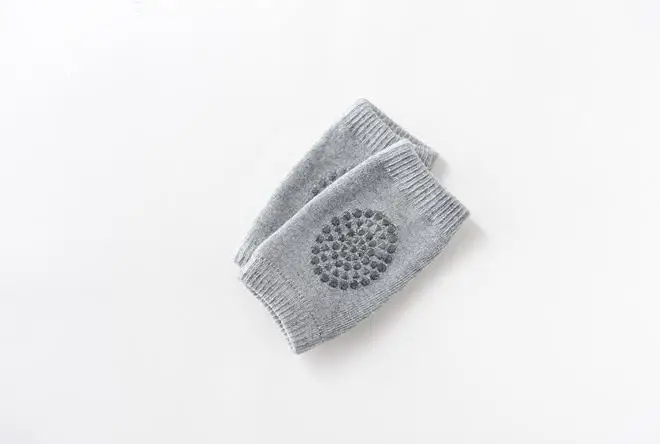 Light gray 1 пара детских наколенников, предохранительные гетры из хлопка, мягкая защита для ползающего ребенка, детские наколенники - Цвет: Light gray